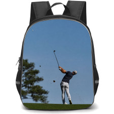 Golf Viktor Hovland Backpack School Bag StudentPack - Viktor Hovland Fairway Iron Shot Poster