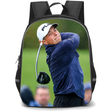 Golf Viktor Hovland Backpack School Bag StudentPack - Viktor Hovland Rainy Tournament Swing Poster