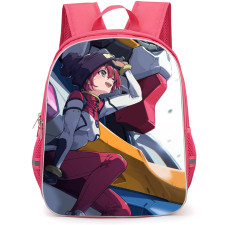 Mobile Suit Gundam GQuuuuuuX Backpack School Bag StudentPack - Amate Yuzuriha And GQuuuuuuX Sitting Smile Poster