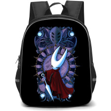 Hollow Knight Silksong Hornet Backpack School Bag StudentPack - Hornet Fierce Power Portrait In Black Background