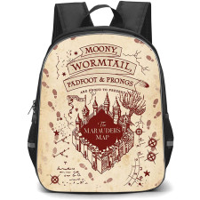 Harry Potter Backpack School Bag StudentPack - Harry Potter Antique Wizard Map Poster