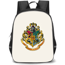 Harry Potter Backpack School Bag StudentPack - Harry Potter Hogwart Crest On Beige Background
