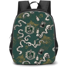 Harry Potter Backpack School Bag StudentPack - Harry Potter Slytherin Snake Pattern Art Poster