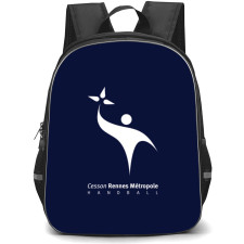 Cesson Rennes Metropole Handball Backpack School Bag StudentPack - Logo Navy Background