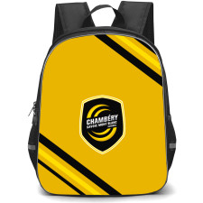 Chambery Savoie Mont Blanc Handball Backpack School Bag StudentPack - Large Logo With Stripe
