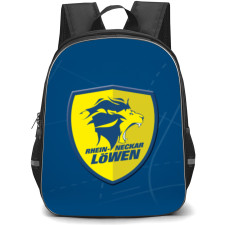Rhein Neckar Lowen Backpack School Bag StudentPack - Logo Blue Lines Background