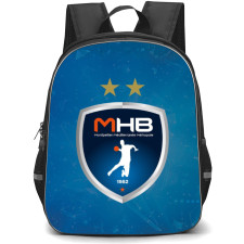 Montpellier Handball Backpack School Bag StudentPack - Logo Blue Abstract Background