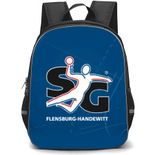 Spielgemeinschaft Flensburg Handewitt Backpack School Bag StudentPack - Logo Blue Lines Background