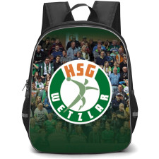Handballspielgemeinschaft Wetzlar Backpack School Bag StudentPack - Logo Crowd Green Background