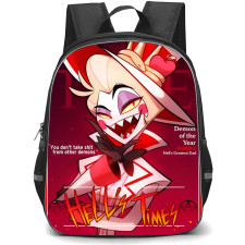 Hazbin Hotel Lucifer Morningstar Backpack StudentPack - Lucifer Morningstar Hells Time Magazine Cover Poster
