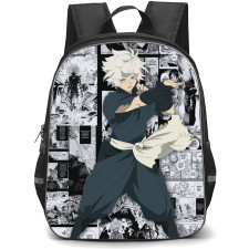 Hells Paradise Jigokuraku Gabimaru Backpack StudentPack - Gabimaru Standing On Grayscale Comicbook Background