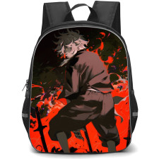 Hells Paradise Jigokuraku Gabimaru Backpack StudentPack - Gabimaru Standing Infront of Red Background