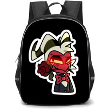 Helluva Boss Moxxie Backpack School Bag StudentPack - Moxie Biting Flower Portrait Sticker
