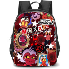 Helluva Boss Moxxie Backpack School Bag StudentPack - Moxie Its From A Musical Collage Poster