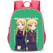 High Score Girl Backpack School Bag StudentPack - Hidaka And Koharu Uniform Portrait In Green Background