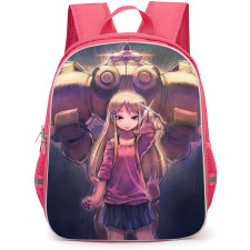 High Score Girl Hidaka Backpack School Bag StudentPack - Hidaka Pointing Portrait Robot Background