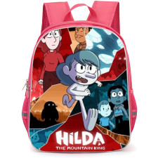 Hilda Mountain King Backpack School Bag StudentPack - Mountain King Running Series Poster Collage Background
