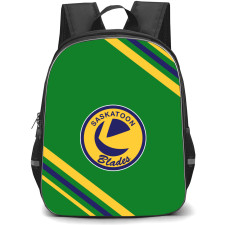 Saskatoon Blades Backpack School Bag StudentPack - Large Logo Stripe