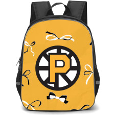 Providence Bruins Backpack School Bag StudentPack - Logo Ribbon In Yellow Background