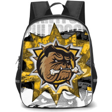 Brantford Bulldogs Backpack School Bag StudentPack - Logo Star Paper Collage