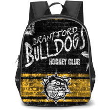 Brantford Bulldogs Backpack School Bag StudentPack - Wordmark Wall Grunge Background