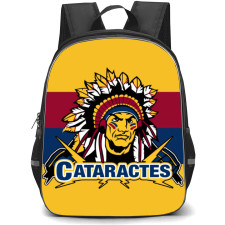 Shawinigan Cataractes Backpack School Bag StudentPack - Logo In Red Blue Yellow Background