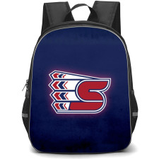 Spokane Chiefs Backpack School Bag StudentPack - Logo In Blue Grunge Background