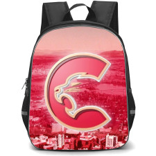 Prince George Cougars Backpack School Bag StudentPack - Logo In City Red Background