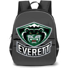 Everett Silvertips Backpack School Bag StudentPack - Logo Forest Gray Poster