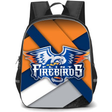 Flint Firebird Backpack School Bag StudentPack - Logo Orange Blue Poster