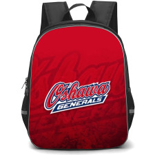Oshawa Generals Backpack School Bag StudentPack - Logo Overlay Red Background
