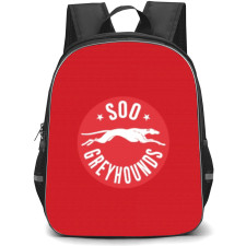 Sault Ste Marie Greyhounds Backpack School Bag StudentPack - Logo Red Background