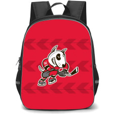 Niagara IceDogs Backpack School Bag StudentPack - Logo Arrow In Red Background