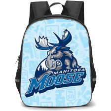 Manitoba Moose Backpack School Bag StudentPack - Logo Doodle Sky Background