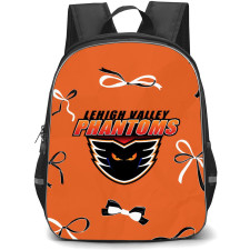 Lehigh Valley Phantoms Backpack School Bag StudentPack - Logo Ribbon In Orange Background