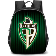 Prince Albert Raiders Backpack School Bag StudentPack - Logo In Green And Black Background