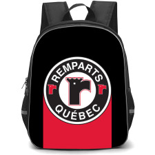 Quebec Remparts Backpack School Bag StudentPack - Logo In Red And Black Background