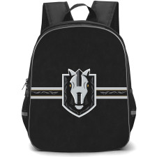 Henderson Silver Knights Backpack School Bag StudentPack - Logo Line In Gray And Black Background