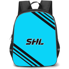 Swedish Hockey League Logo Backpack School Bag StudentPack - Large Logo With Stripe