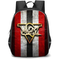 Drummondville Voltigeurs Backpack School Bag StudentPack - Logo Gold In Grunge Stripe Background