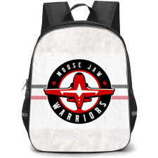 Moose Jaw Warriors Backpack School Bag StudentPack - Logo In White Grunge Background