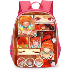 Hololive Takanashi Kiara Backpack School Bag StudentPack - Takanashi Kiara Winking Portrait Collage Poster