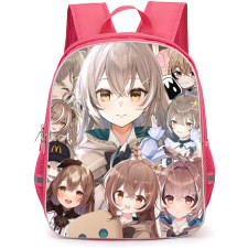 Hololive Nanashi Mumei Backpack School Bag StudentPack - Nanashi Mumei Cute Smiling Portrait Collage
