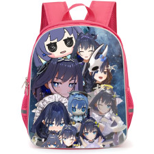 Hololive Ouro Kronii Backpack School Bag StudentPack - Ouro Kronii Smirking Chibi Portrait Collage