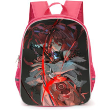 Hololive Elizabeth Rose Bloodflame Backpack School Bag StudentPack - Elizabeth Rose Bloodflame Attack Stance Fierce Portrait