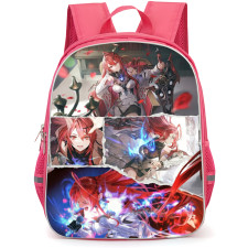 Hololive Elizabeth Rose Bloodflame Backpack School Bag StudentPack - Elizabeth Rose Bloodflame Fierce Fighting Collage Portrait Poster