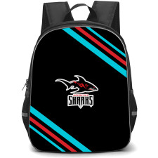 Jacksonville Sharks Backpack School Bag StudentPack - Jacksonville Sharks Large Logo With Stripe