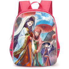 Though I Am An Inept Villainess Backpack School Bag StudentPack - Though I Am An Inept Villainess Characters Walking Umbrella Portrait
