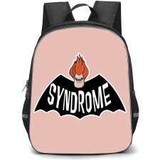 The Incredibles Syndrome Backpack School Bag StudentPack - The Incredibles Syndrome Cartoon Art Sticker On Light Pink Background