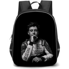 IndyCar Series Marcus Armstrong Backpack School Bag StudentPack - Marcus Armstrong Black And White Portrait